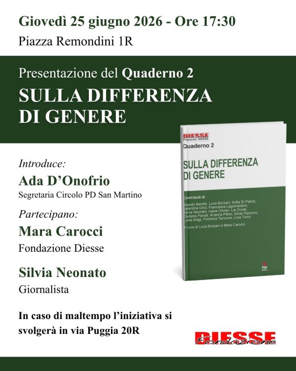 Presentazione del Quaderno "Sulla Differenza di Genere"